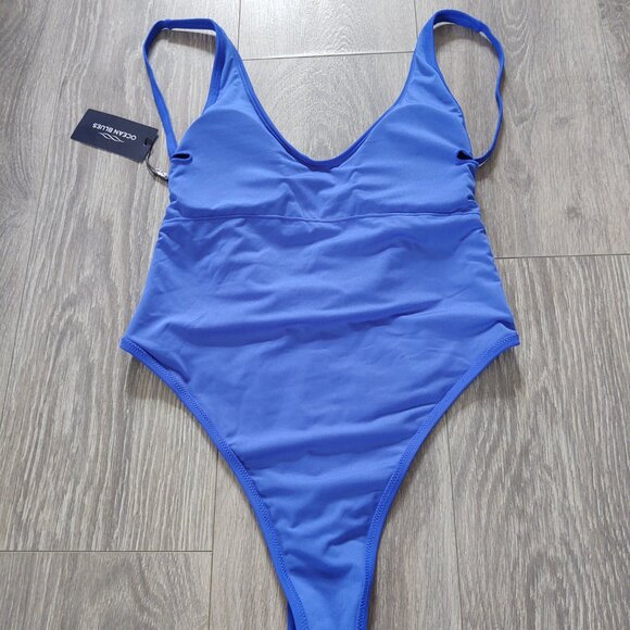 NWT Ocean Blues Low Back Thong One Piece Swimsuit - Picture 12 of 16